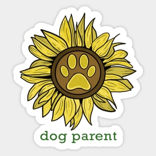 Dog Parent - Sunflower Design Sticker